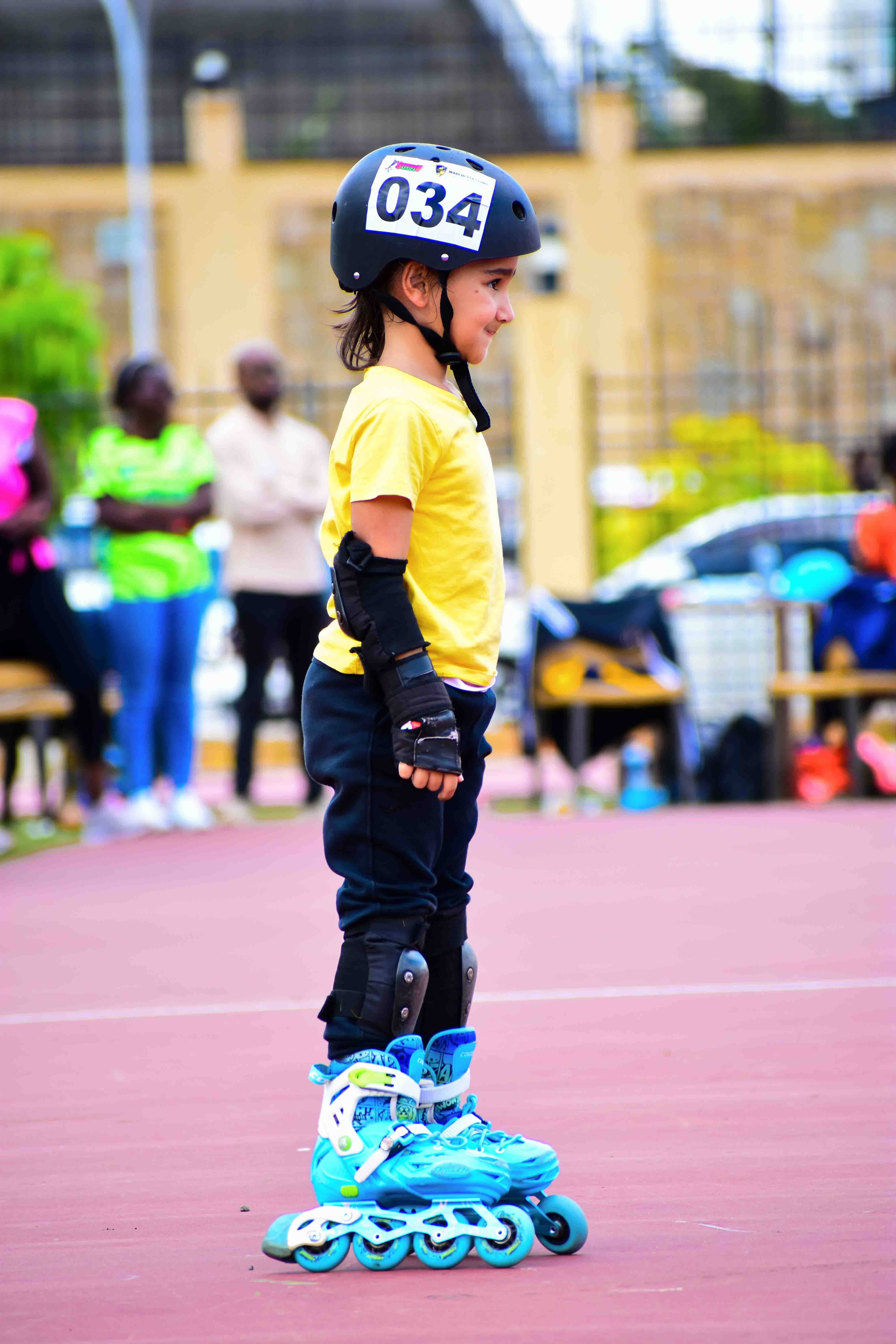 Track athlete crossing finish line in victory